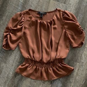 SOLD: Forever21 Caramel Chiffon Blouse